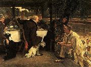 James Tissot The Prodigal Son in Modern Life painting